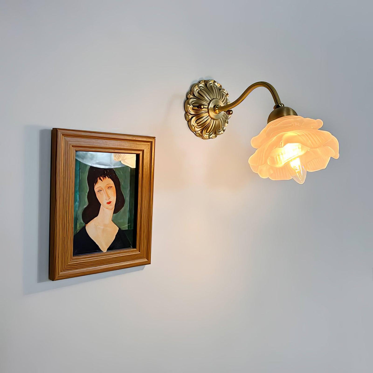 Palo wandlamp messing bloemmotief luxe