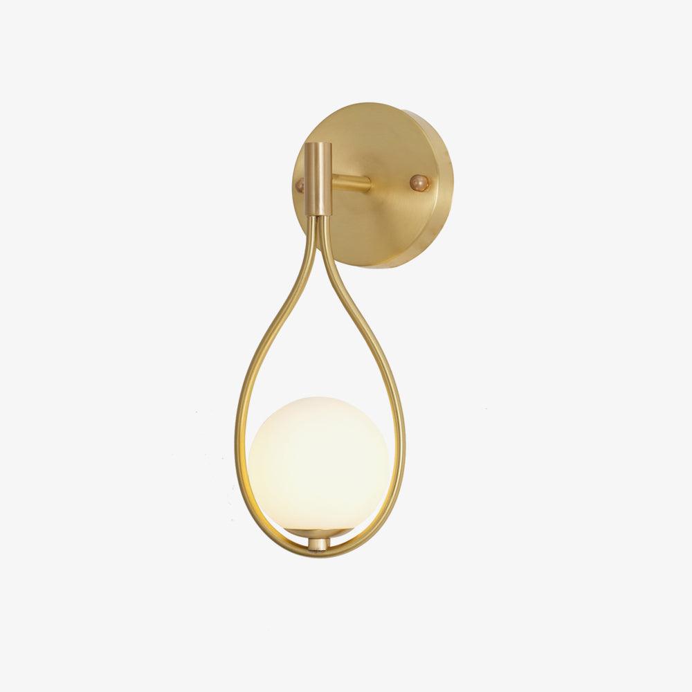 Eiralaya Moderne wandlamp van messing met glas in minimalistisch design