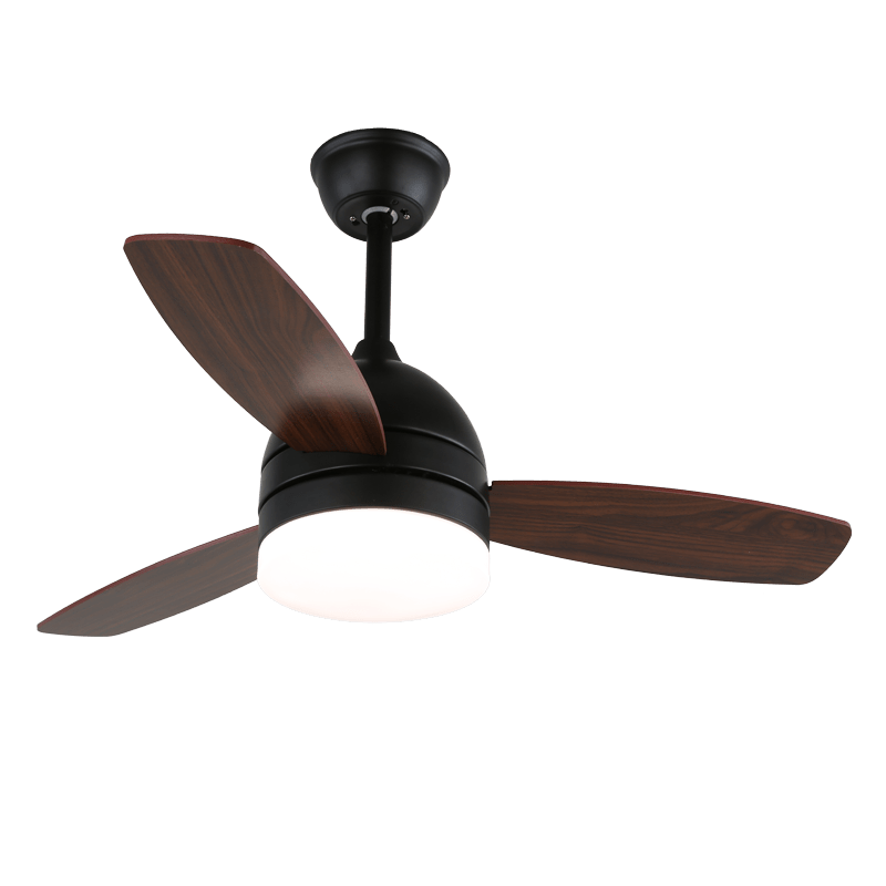 Selena Minimalistische plafondventilator met verlichting van walnoothout