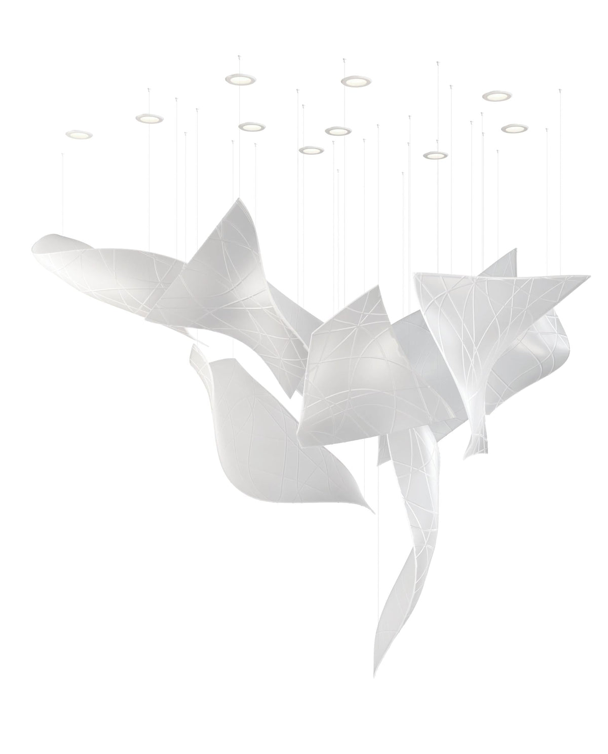 Alnoror sculpturale hanglamp met goudkleurige afwerking