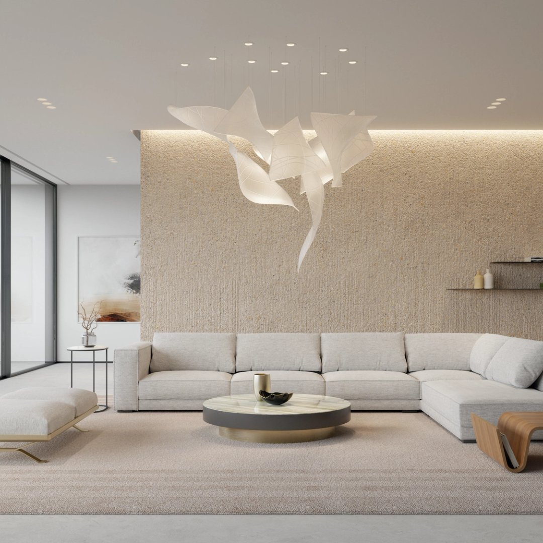 Alnoror sculpturale hanglamp met goudkleurige afwerking