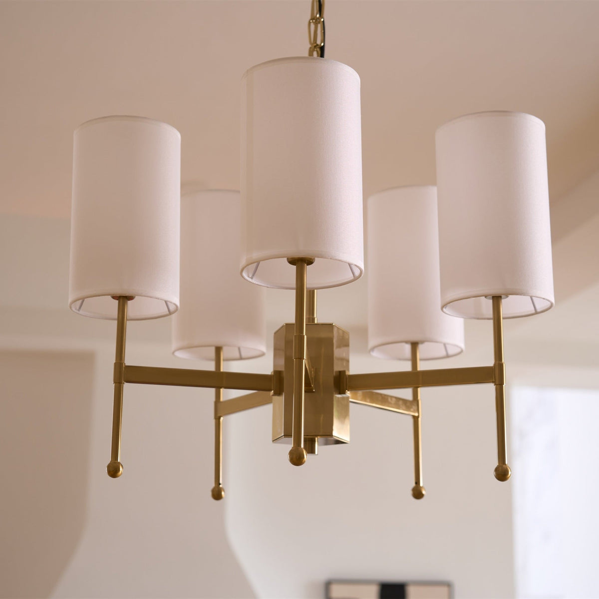 Ulcarisra Traditionele Vintage Kroonluchter van messing met Stoffen