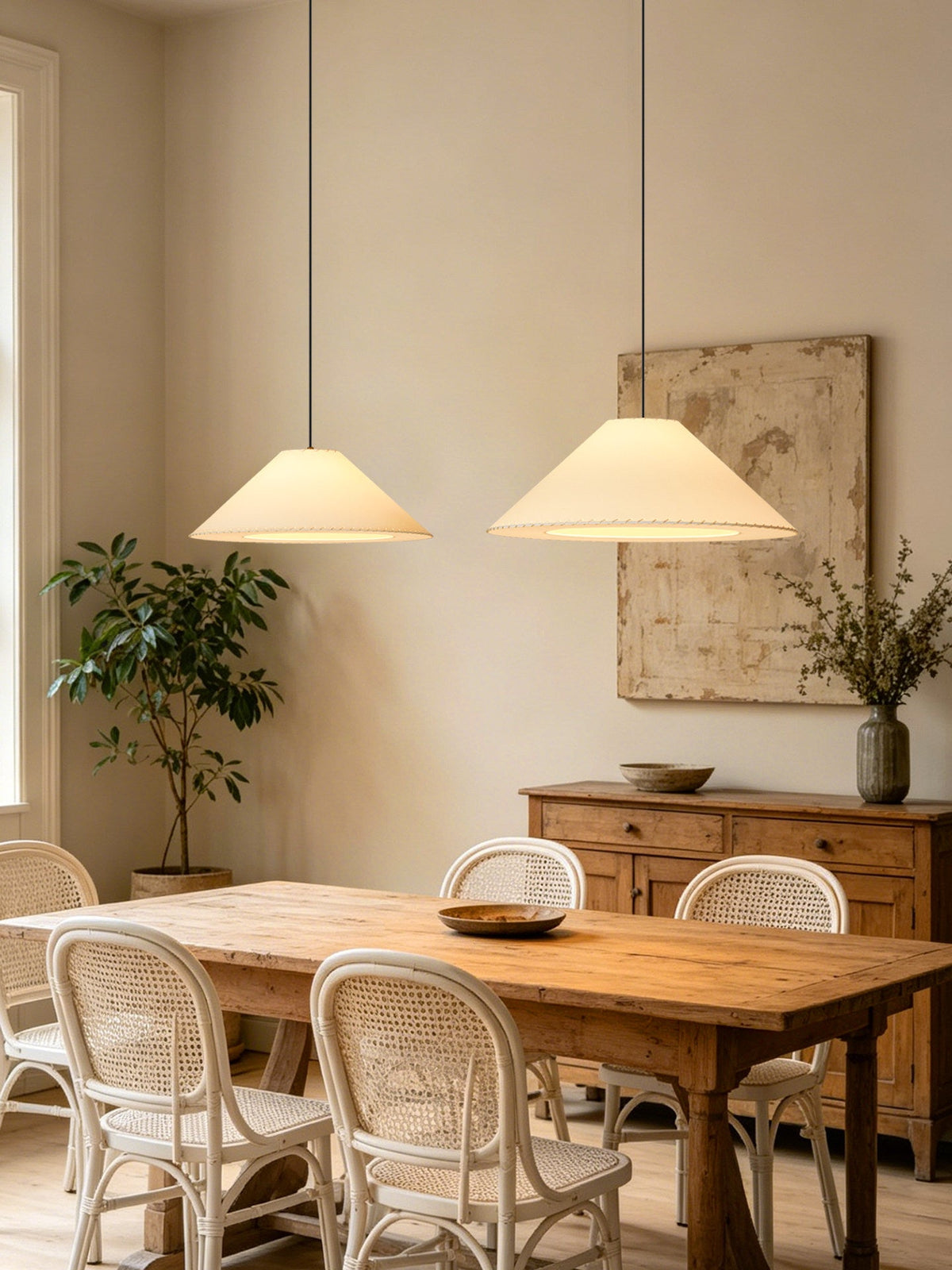 Ormondleigh stoffen kegelvormige hanglamp