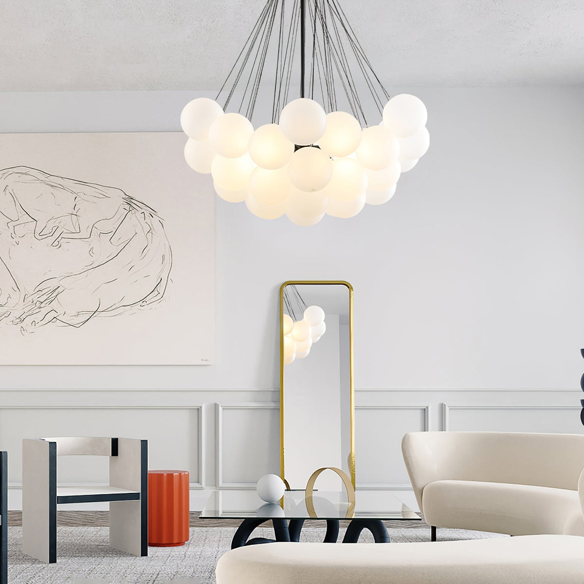 Eiririra Kroonluchter Bubble Matglas