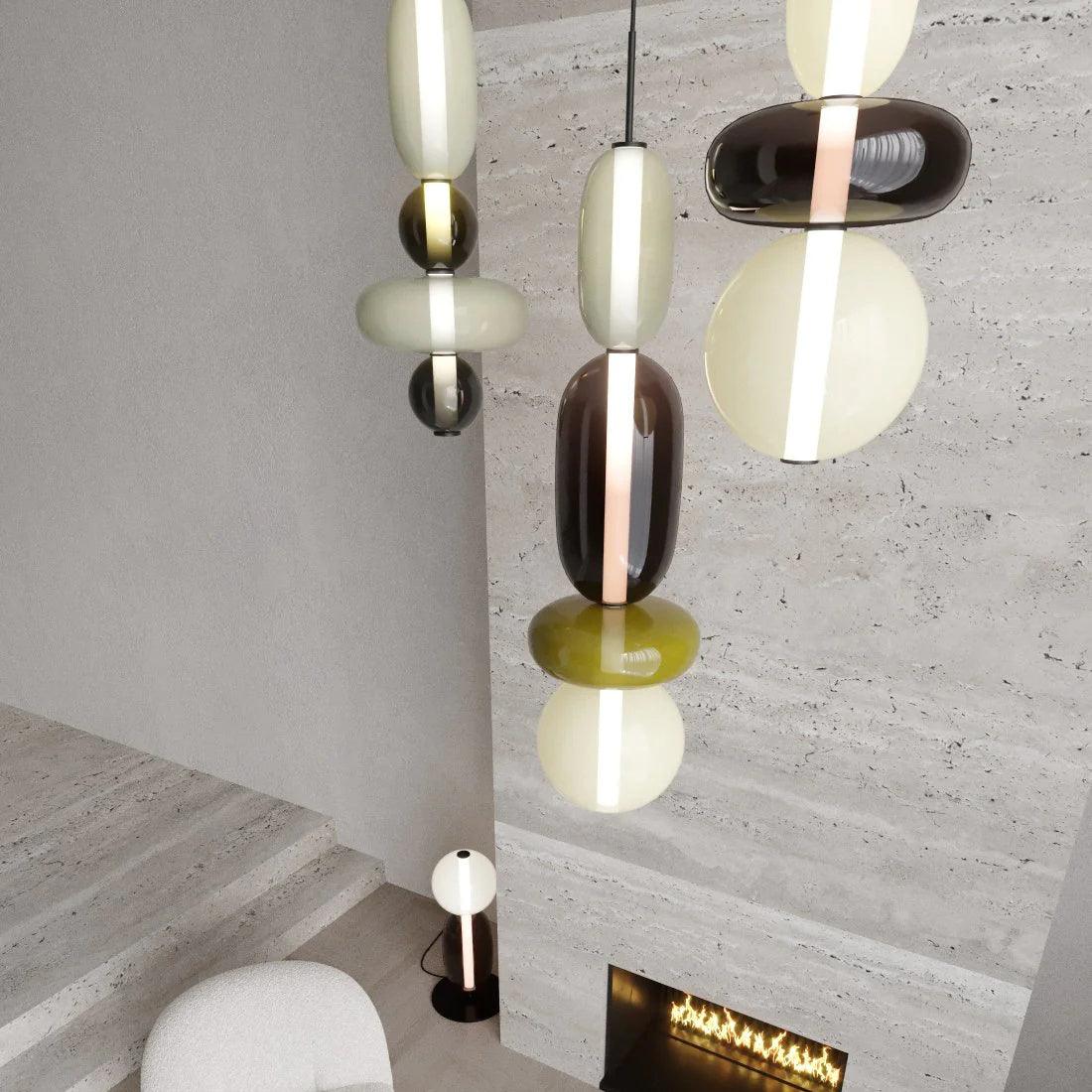 Daelen hanglamp van glas en acryl