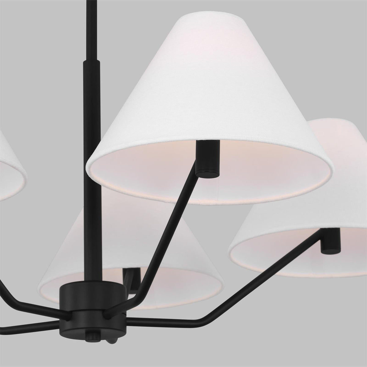 Kevenor Kroonluchter messing Stoffen Conische Lampenkappen Moderne