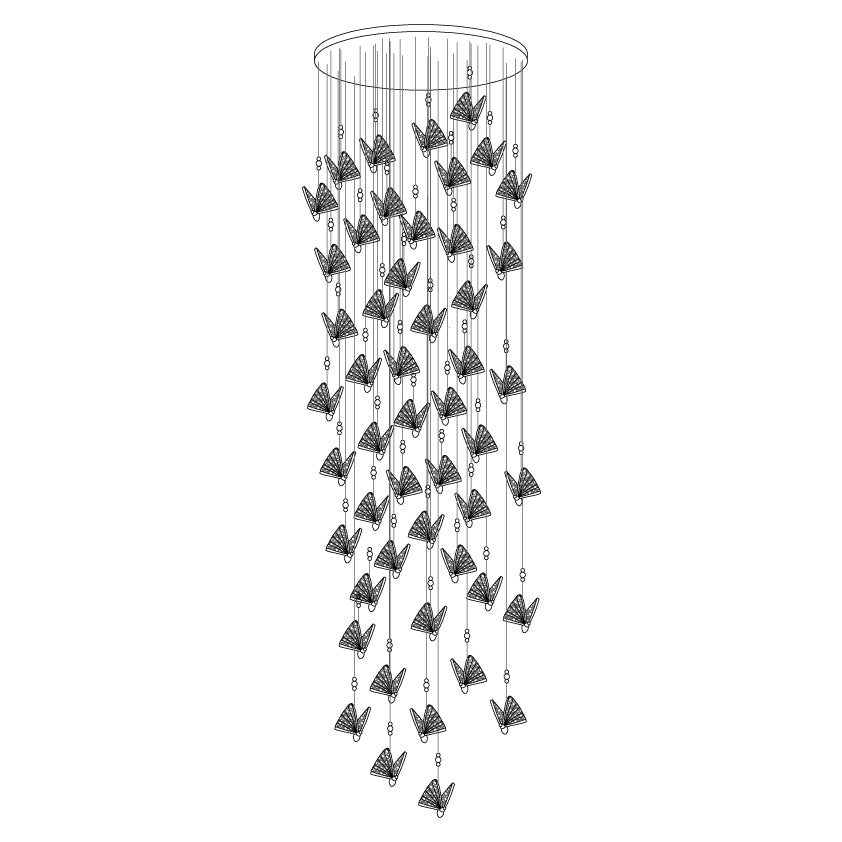 Elaaneria Moderne hanglamp met vleugelvorm