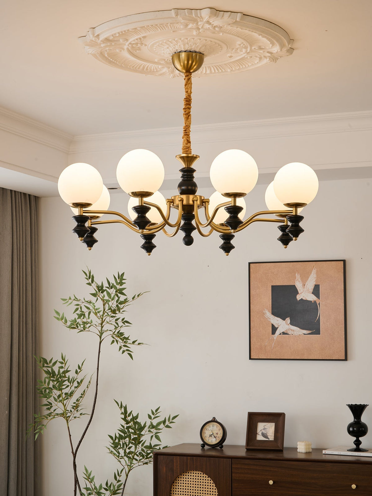 Ordore Traditionele Elegantie Vintage Houten Kroonluchter
