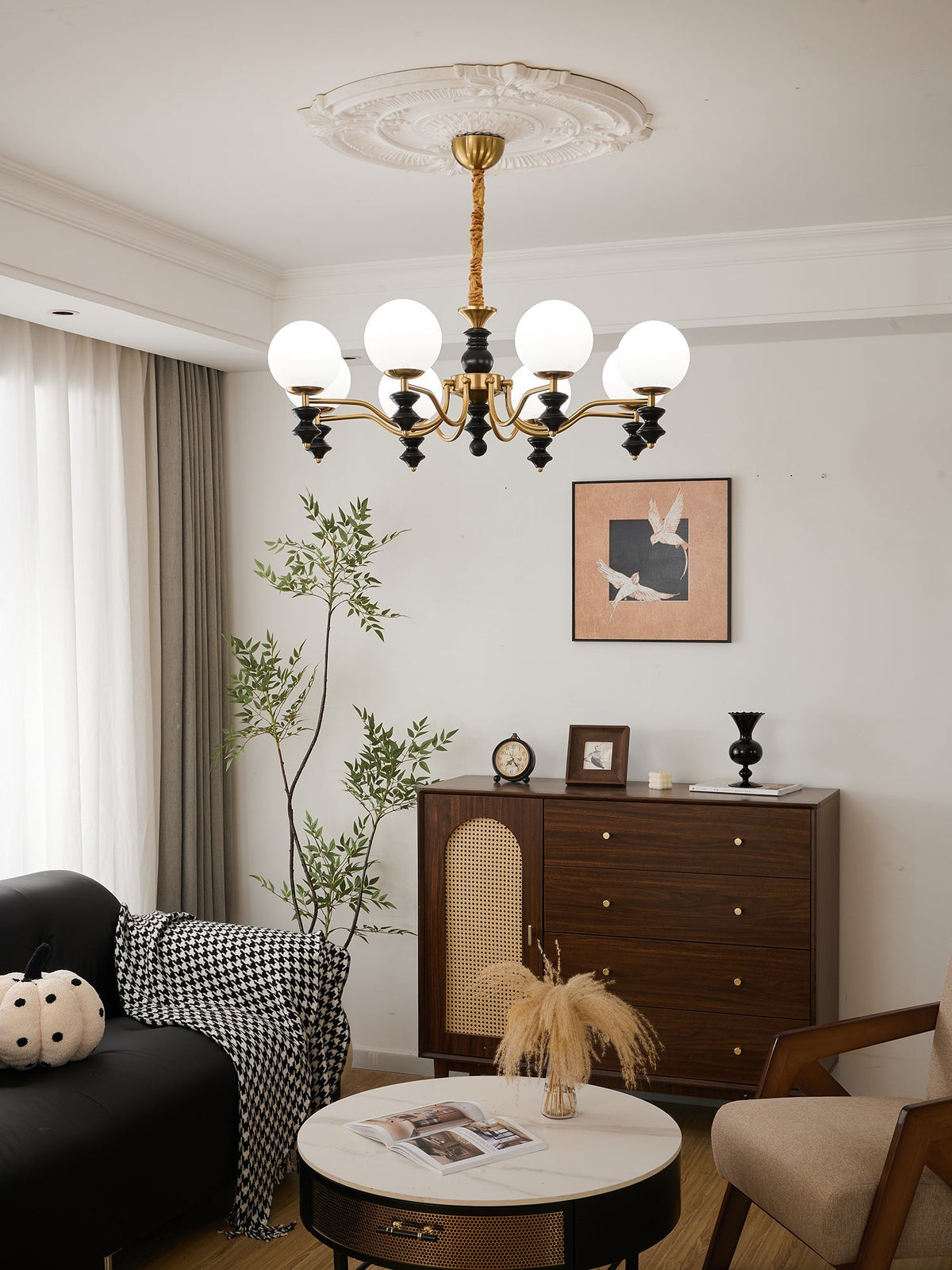 Ordore Traditionele Elegantie Vintage Houten Kroonluchter