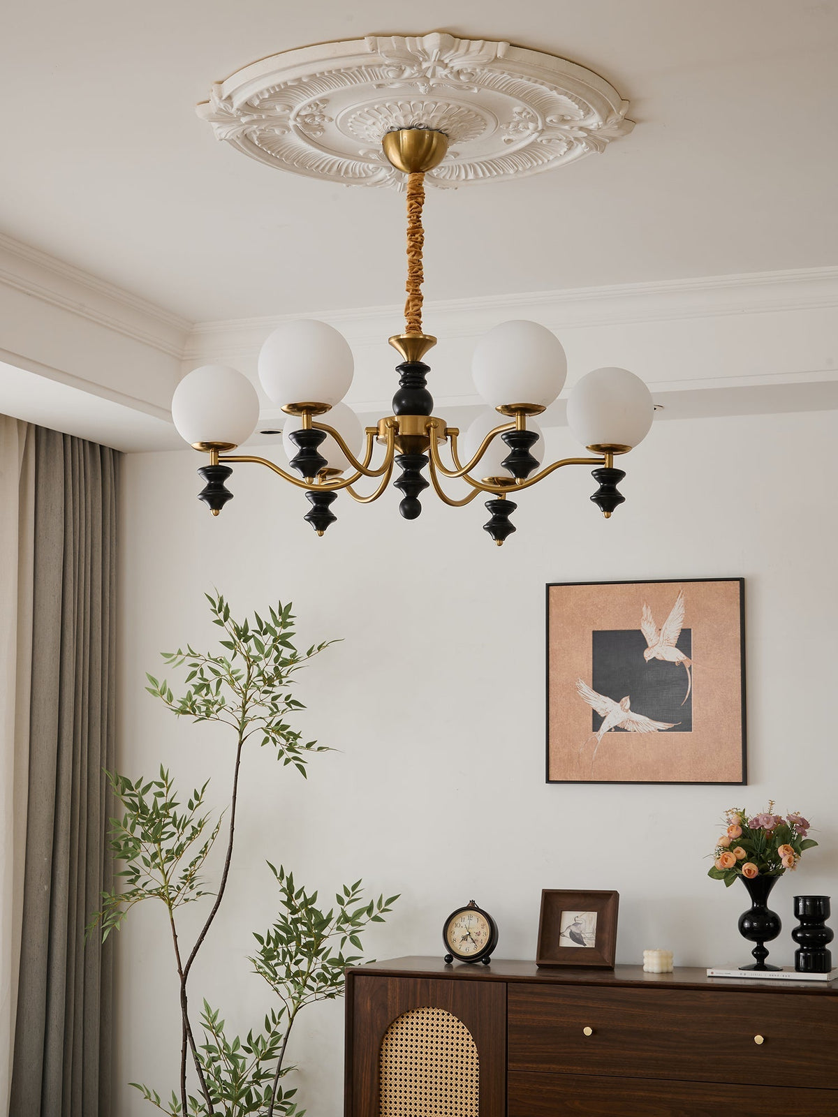 Ordore Traditionele Elegantie Vintage Houten Kroonluchter