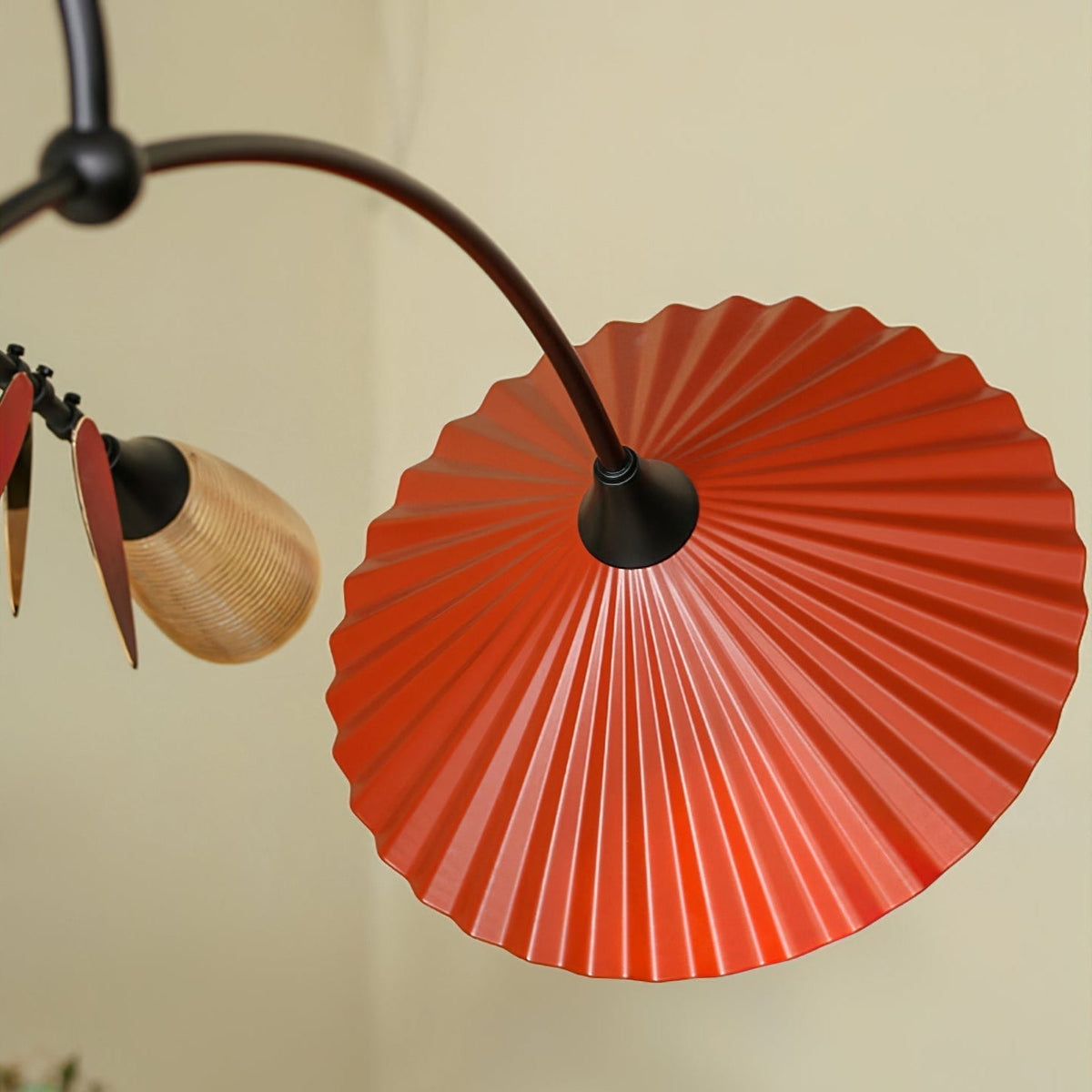 FloraCurv hanglamp met glas in oranje
