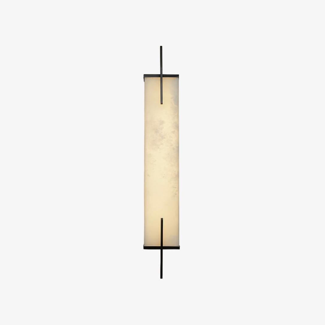 Komino rechthoekige wandlamp in albast