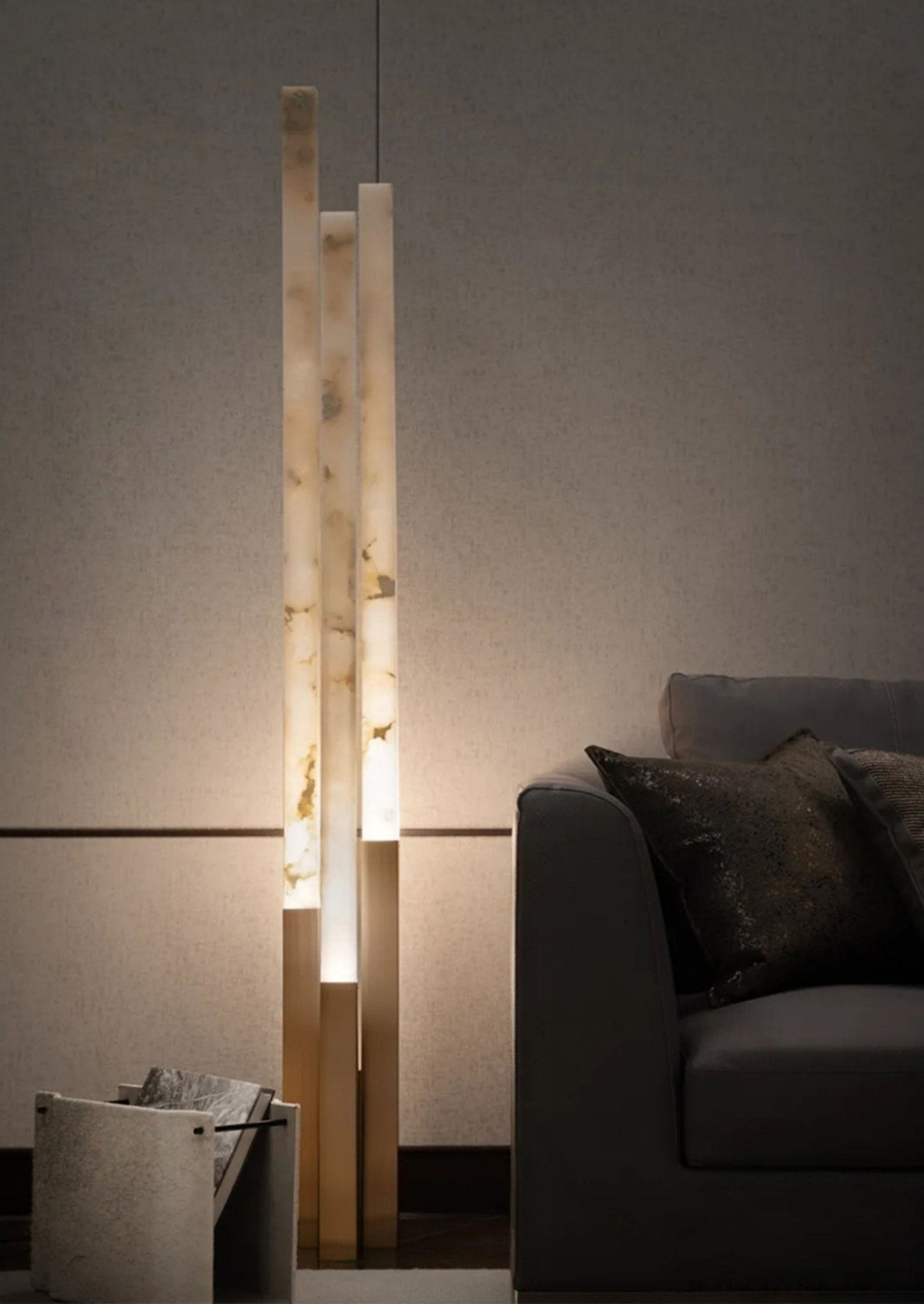 Callisto vloerlamp in albast