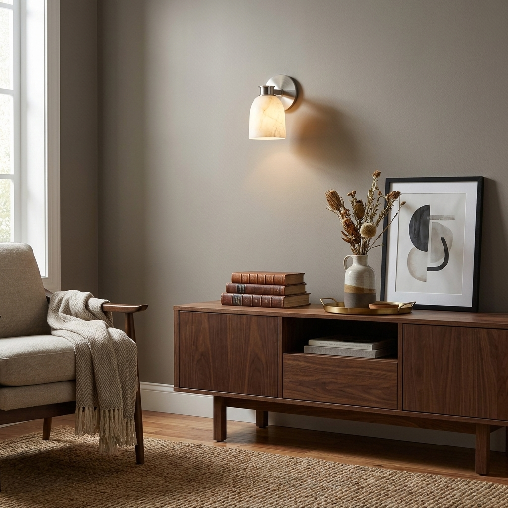 Quenstone Albasten wandlamp
