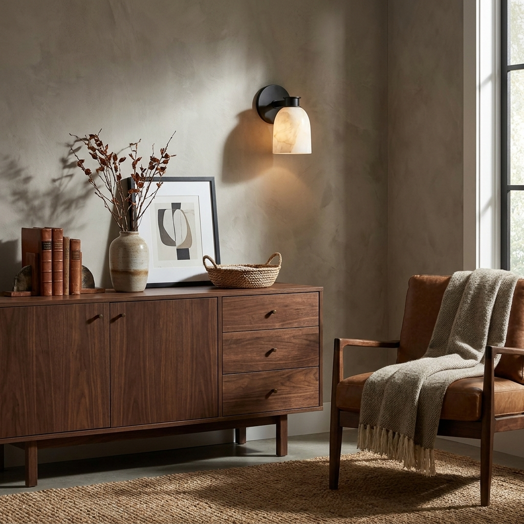 Quenstone Albasten wandlamp