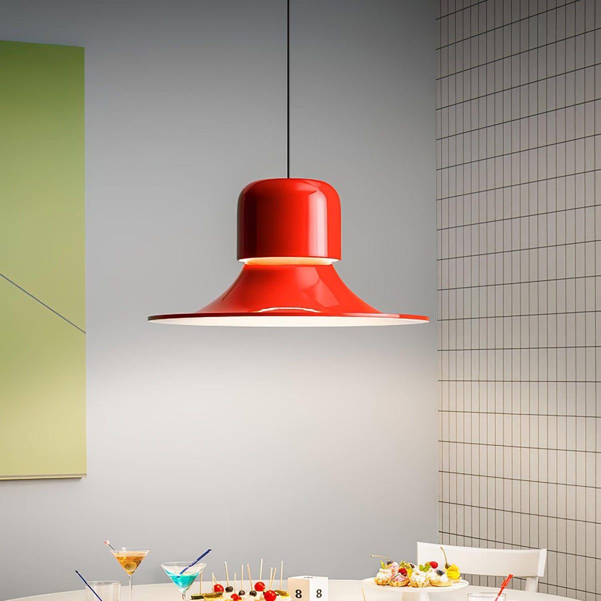 Ardisiella hanglamp aluminium gebogen voor keuken