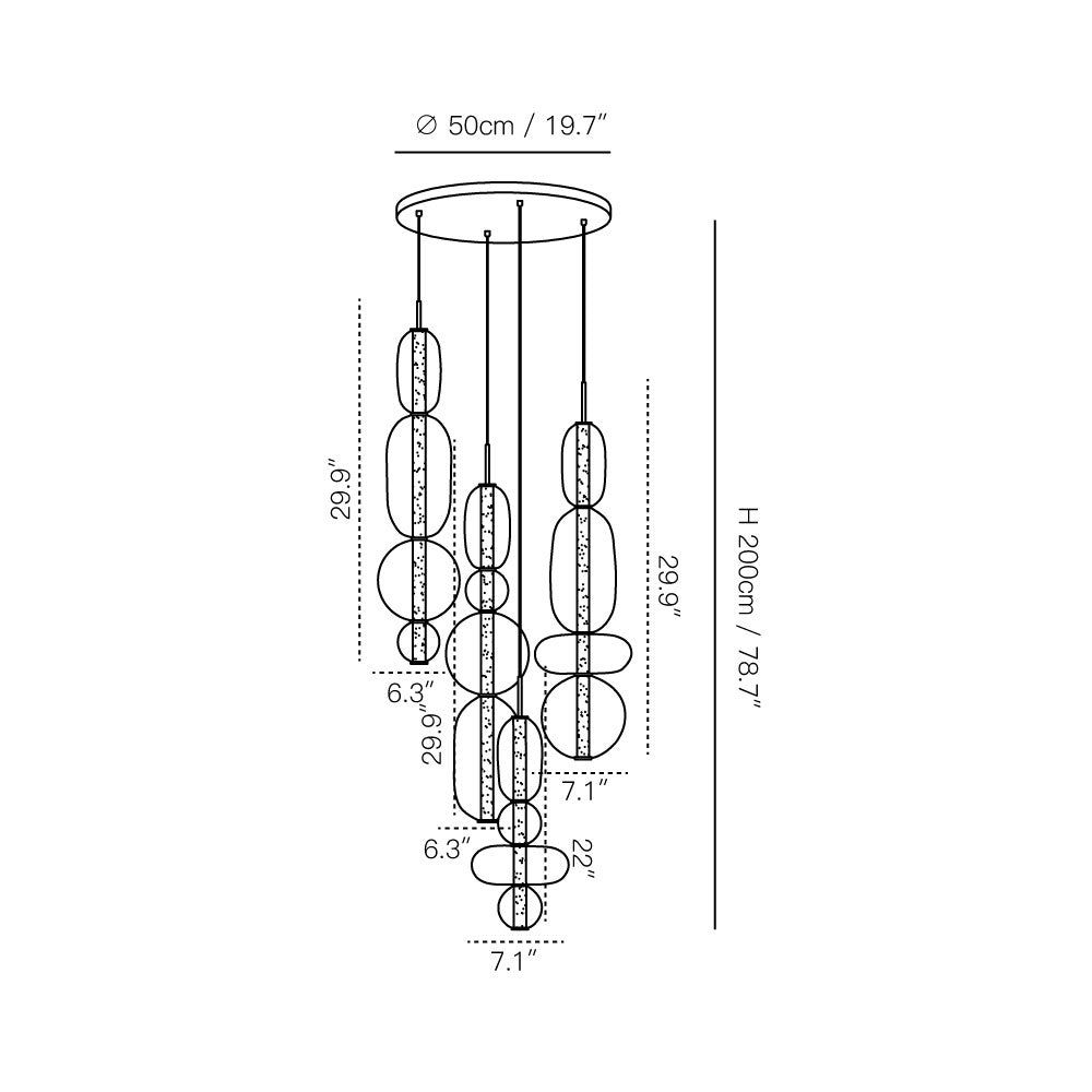 Velinian glas kroonluchter