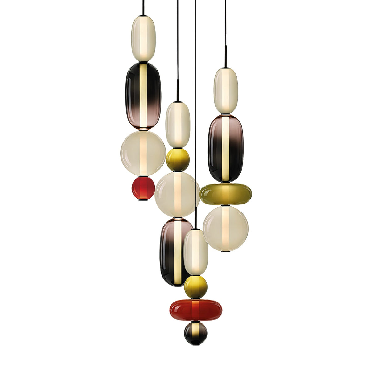 Daelen hanglamp van glas en acryl