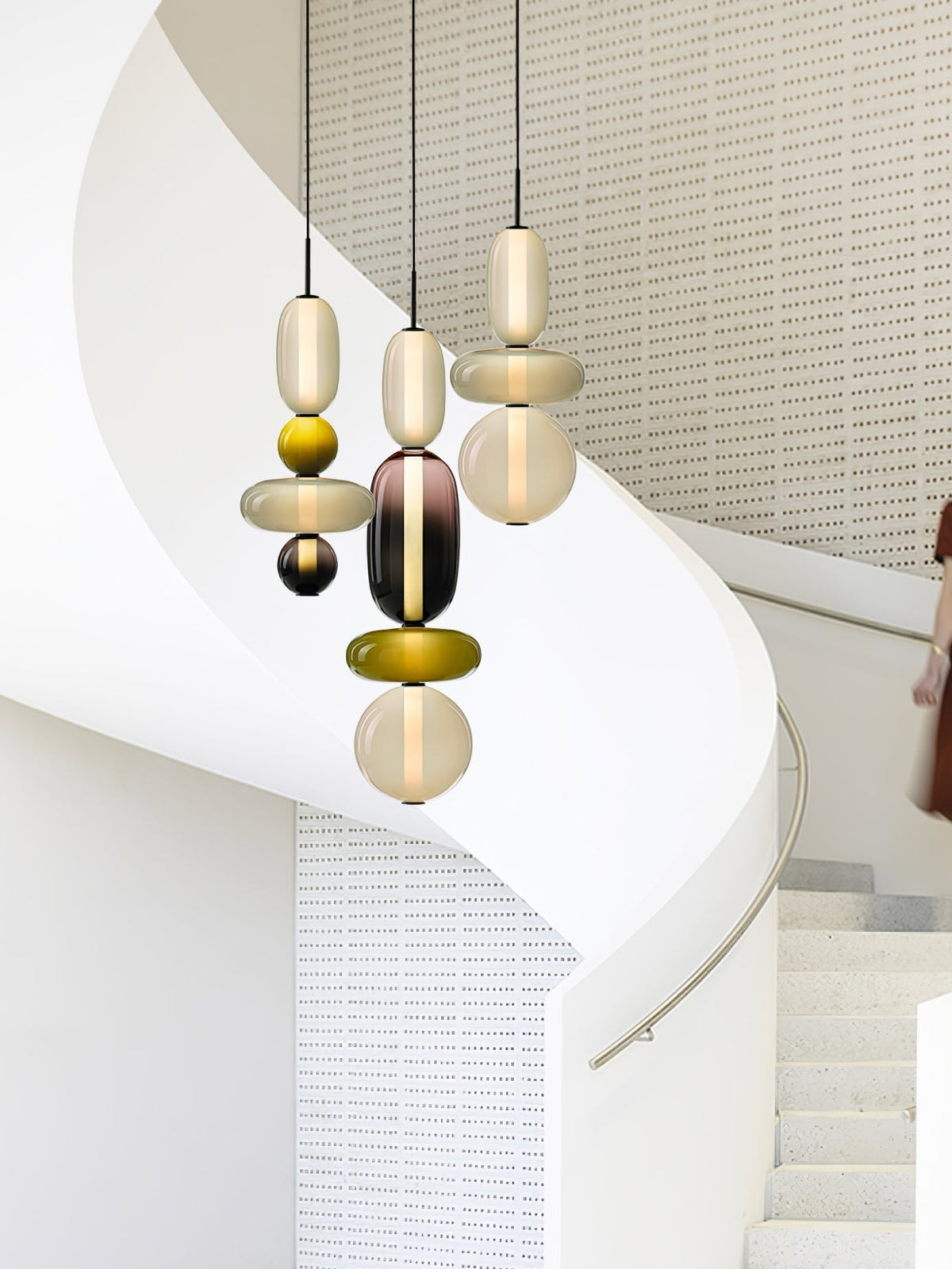 Daelen hanglamp van glas en acryl