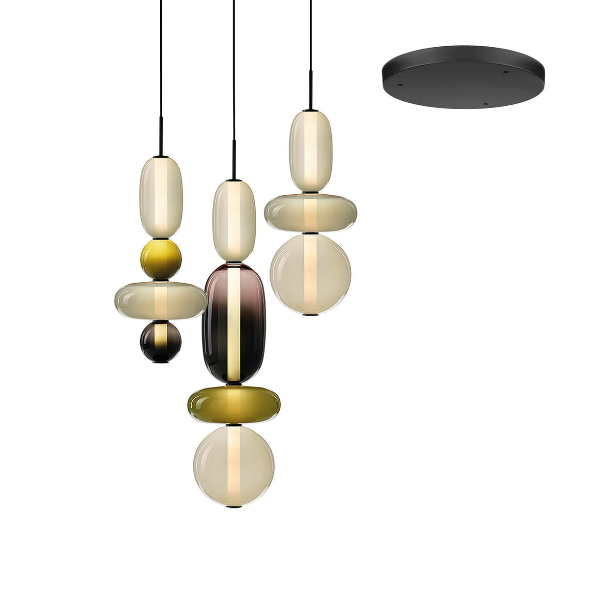 Daelen hanglamp van glas en acryl