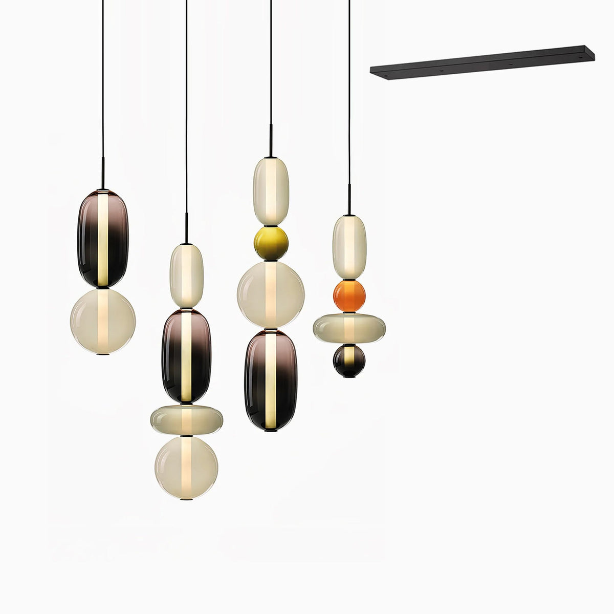 Daelen hanglamp van glas en acryl
