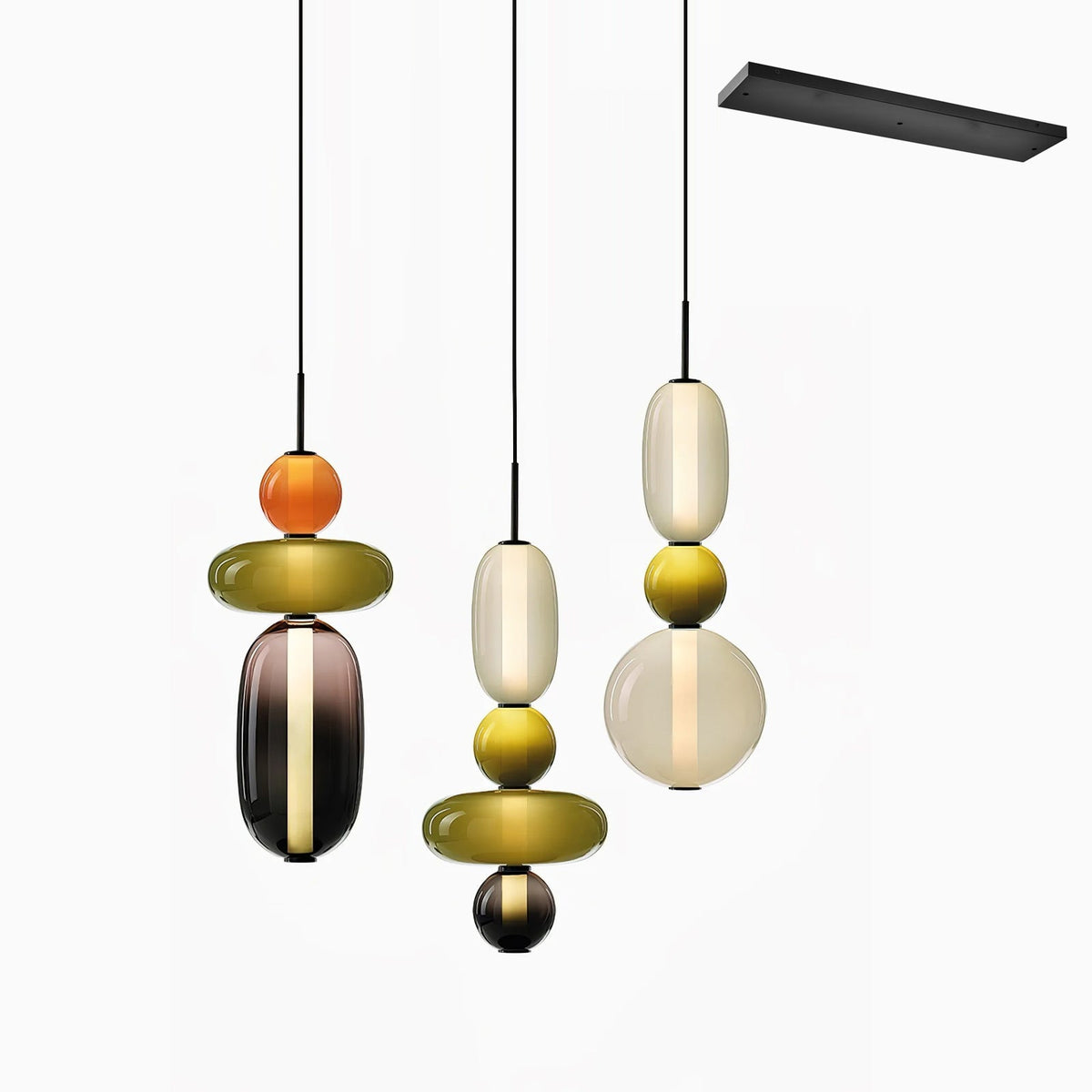 Daelen hanglamp van glas en acryl