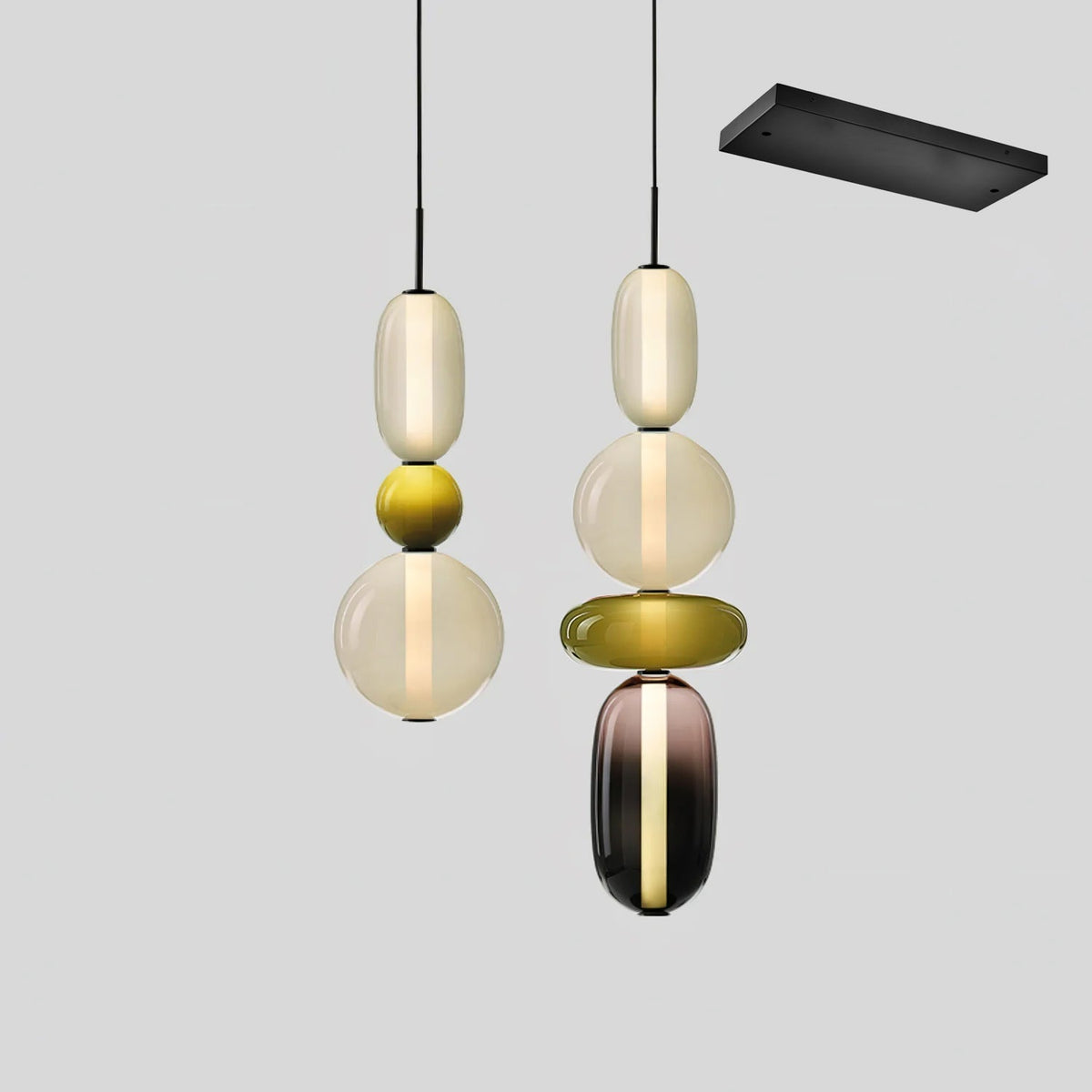 Daelen hanglamp van glas en acryl