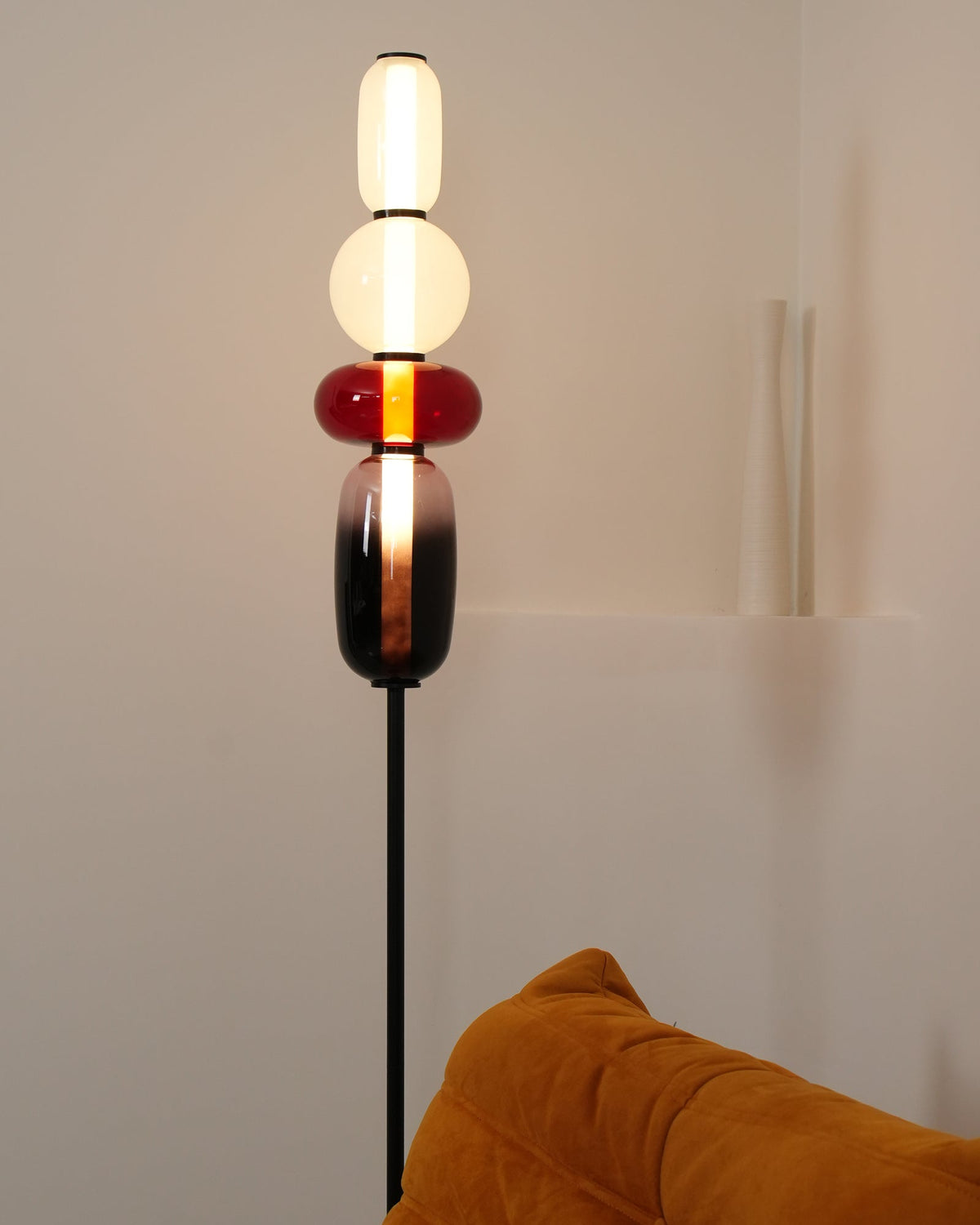 Velarelle vloerlamp met glazen bol