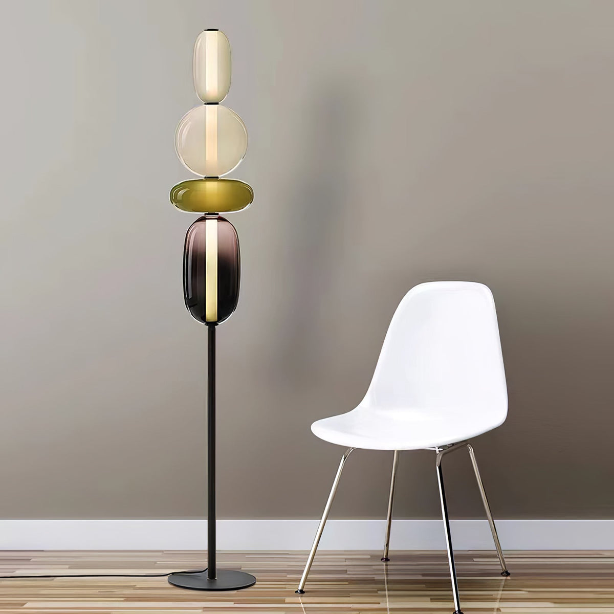 Velarelle vloerlamp met glazen bol