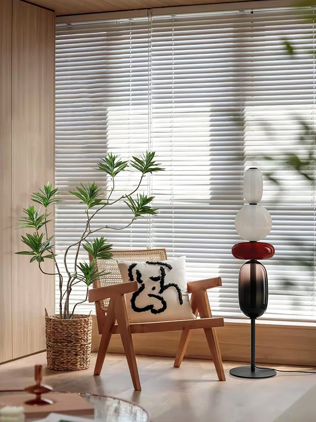 Velarelle vloerlamp met glazen bol