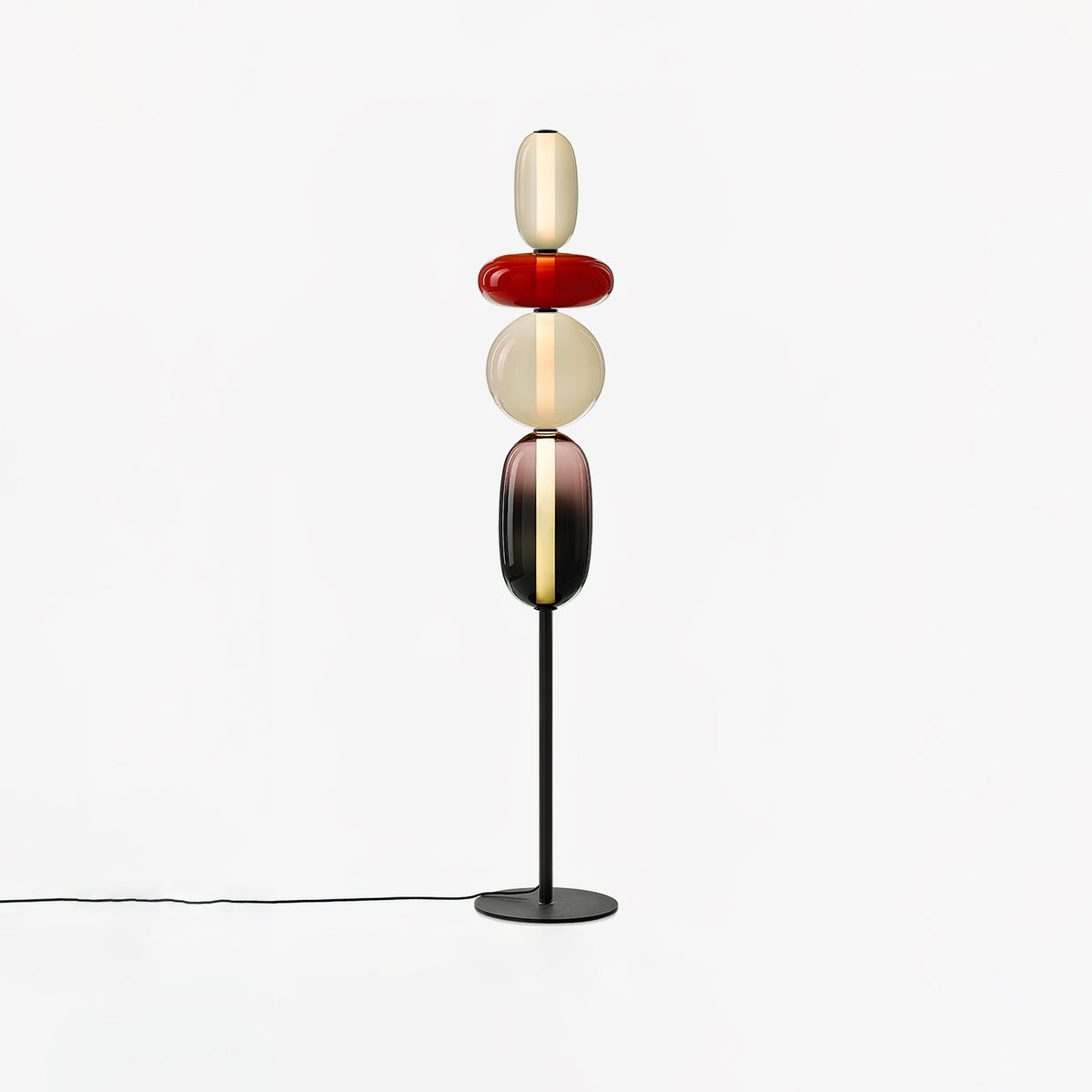 Velarelle vloerlamp met glazen bol