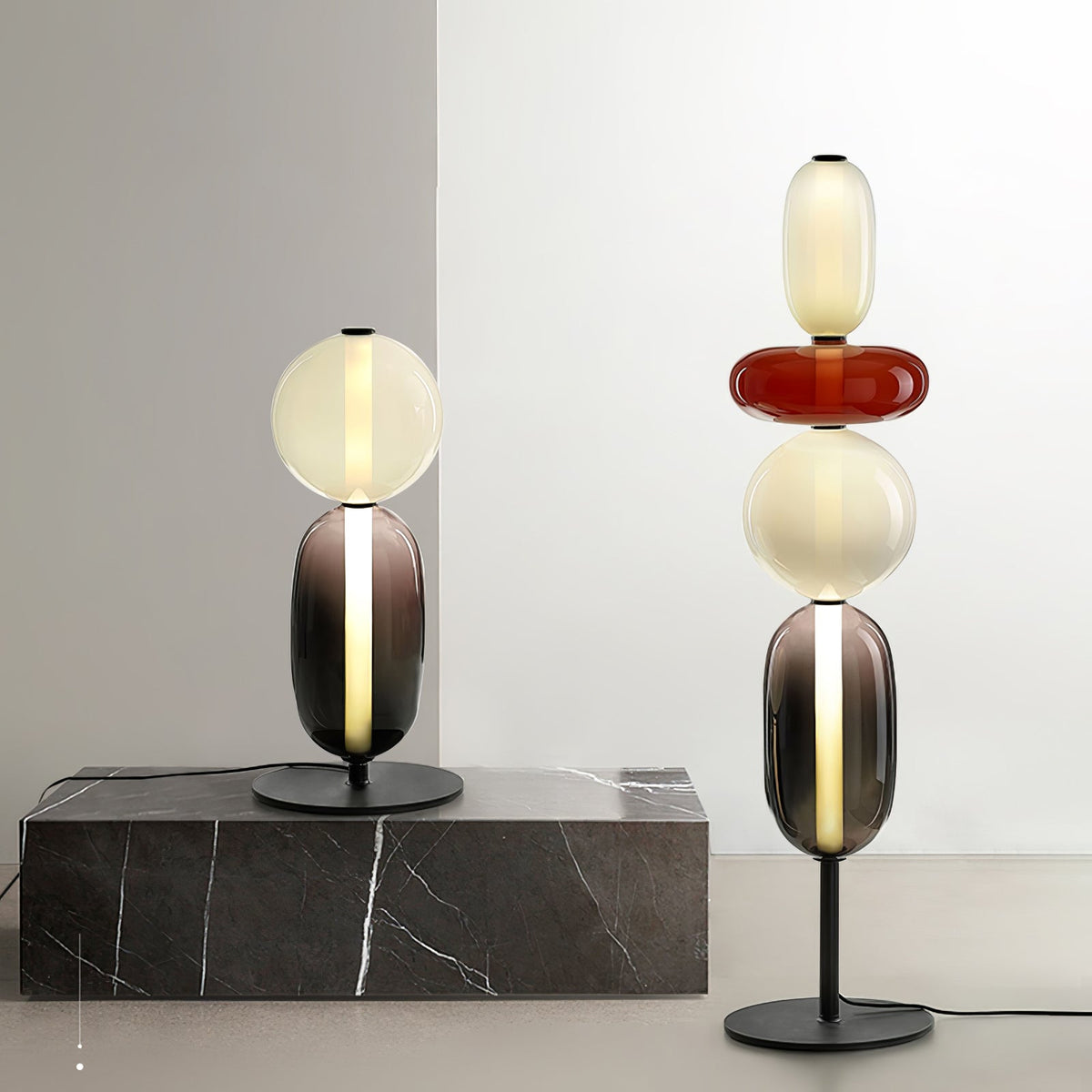 Velarelle vloerlamp met glazen bol