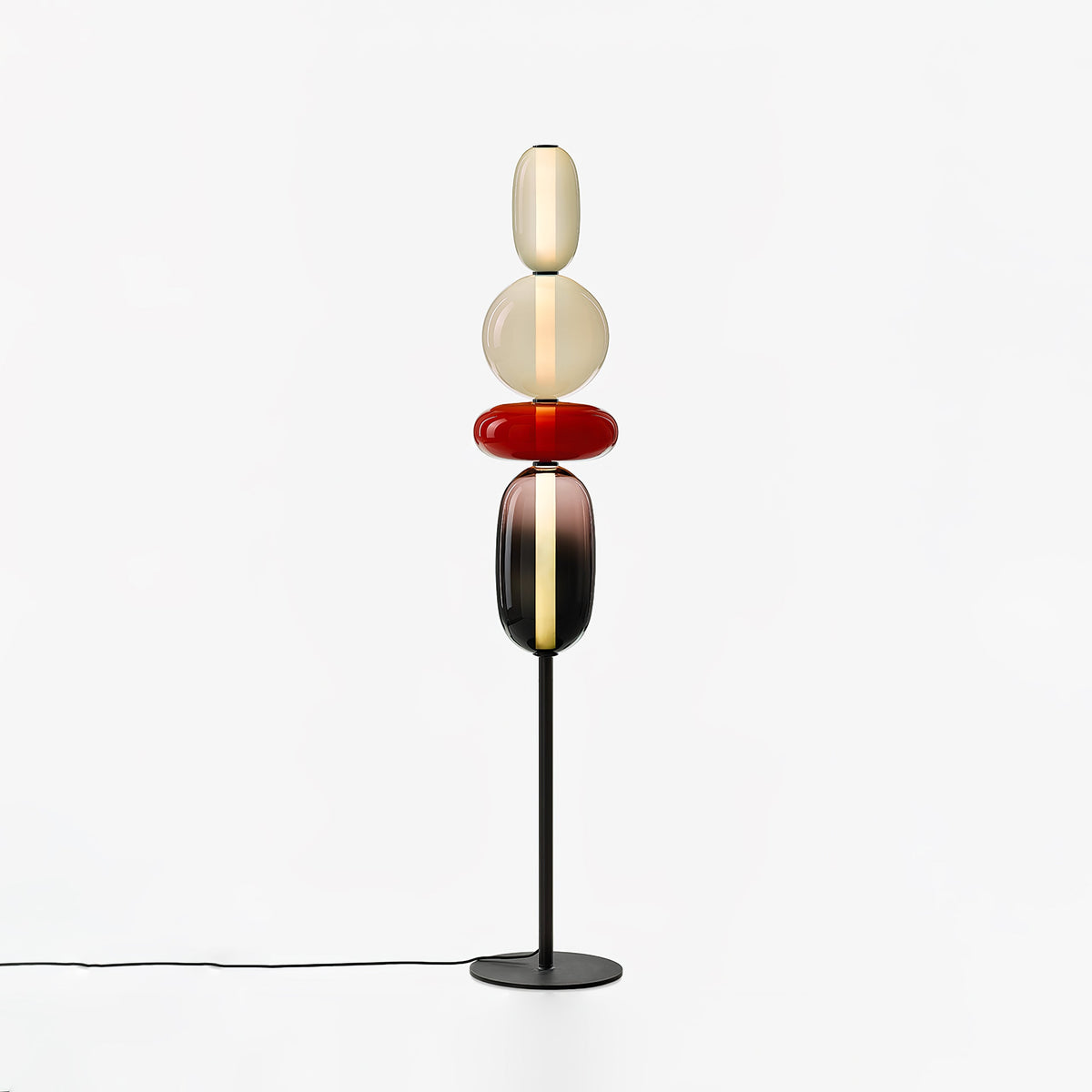 Velarelle vloerlamp met glazen bol