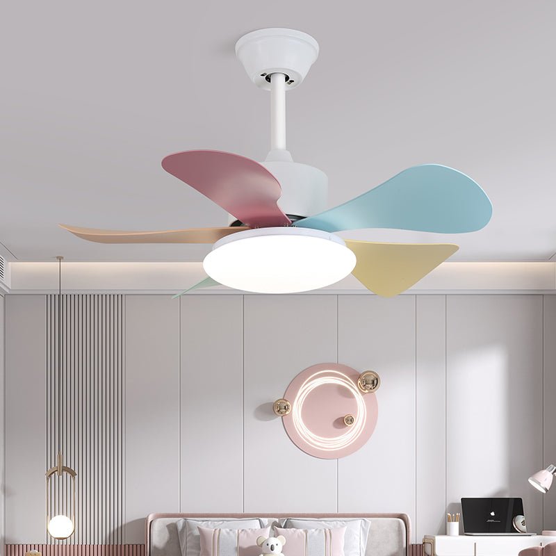 Celoia kleurrijke plafondventilator met verlichting van glas