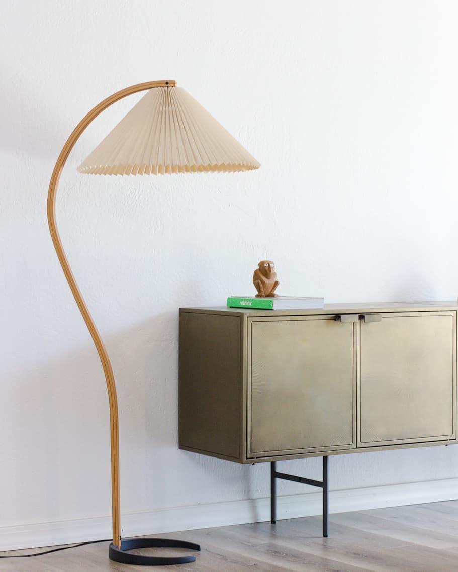 Viaro houten vloerlamp