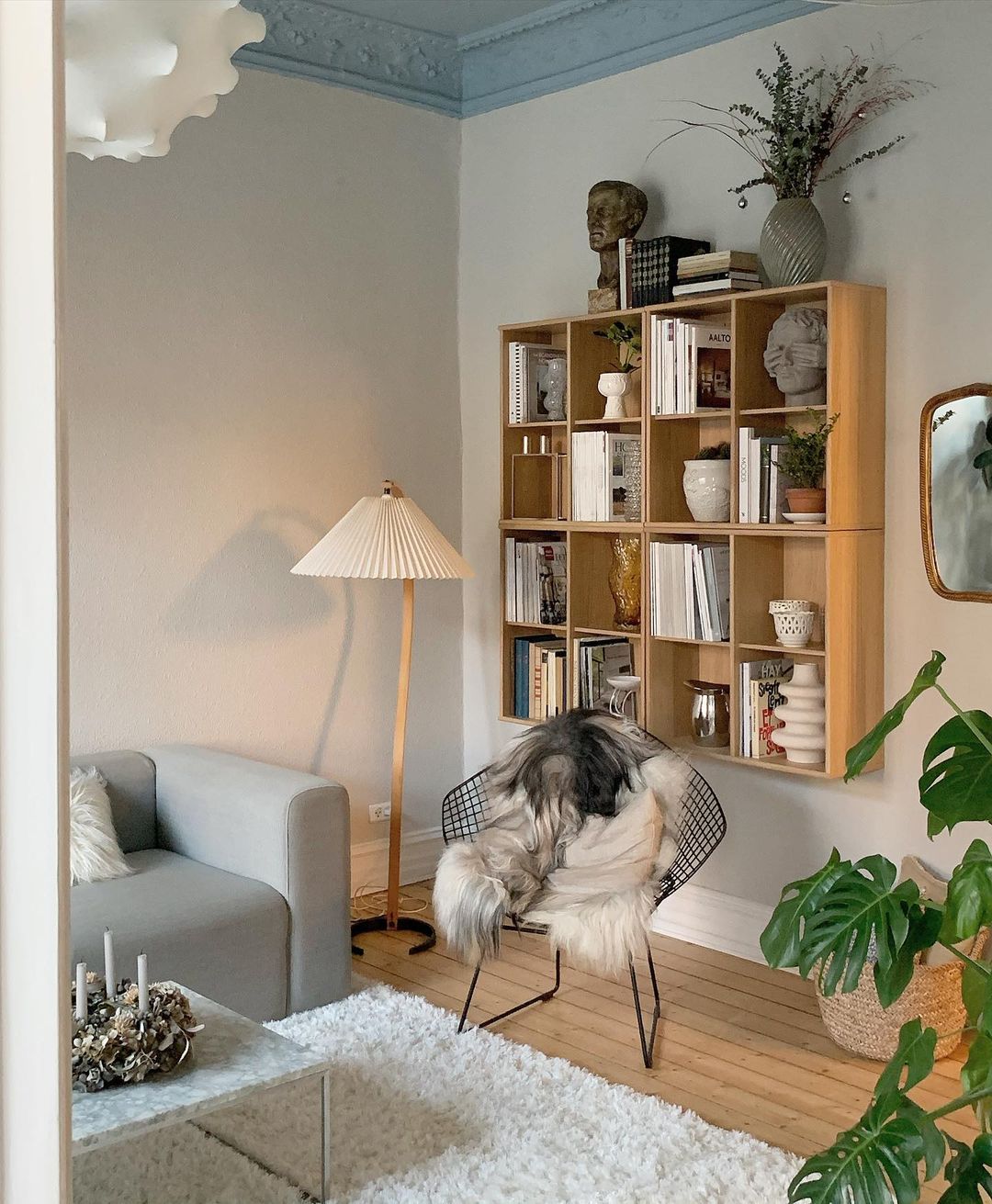 Viaro houten vloerlamp
