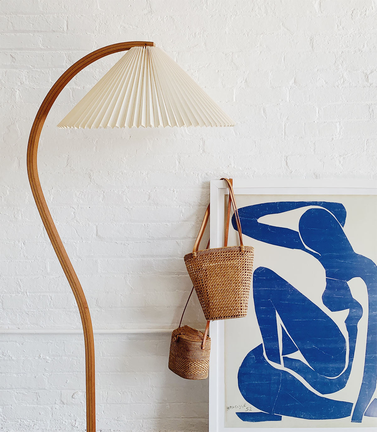 Viaro houten vloerlamp