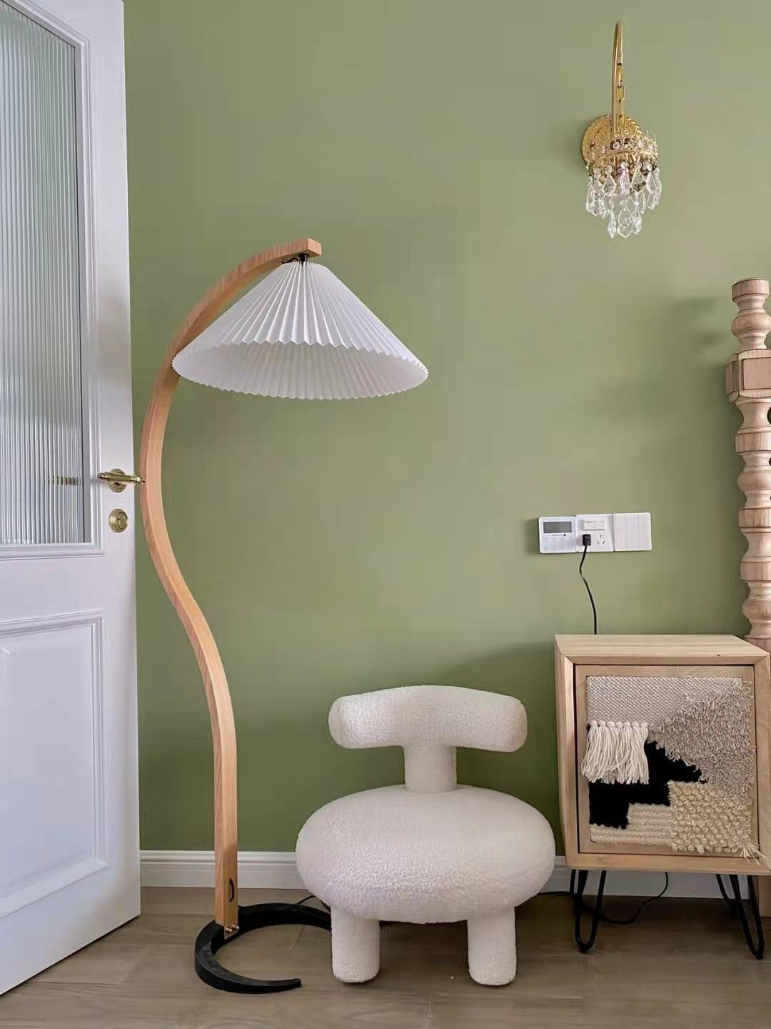 Viaro houten vloerlamp