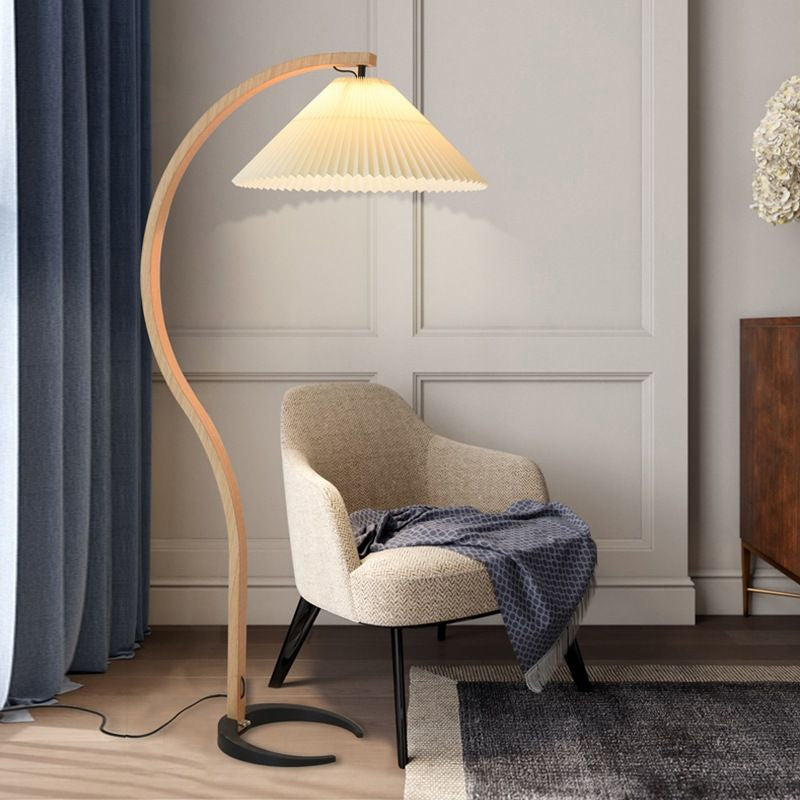 Viaro houten vloerlamp