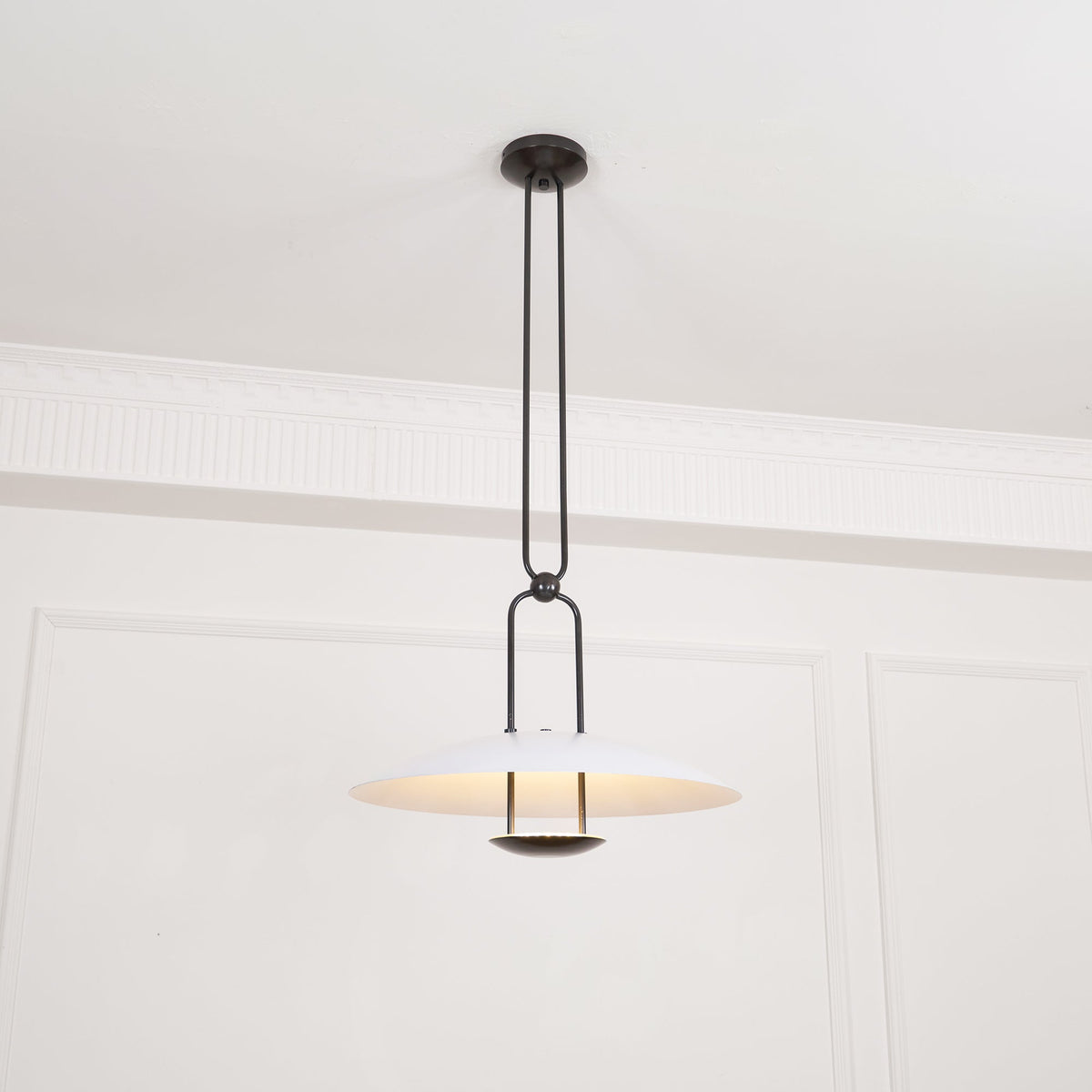 Orialette hanglamp van messing met goudkleurige afwerking