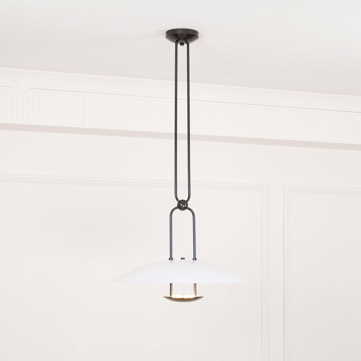 Orialette hanglamp van messing met goudkleurige afwerking