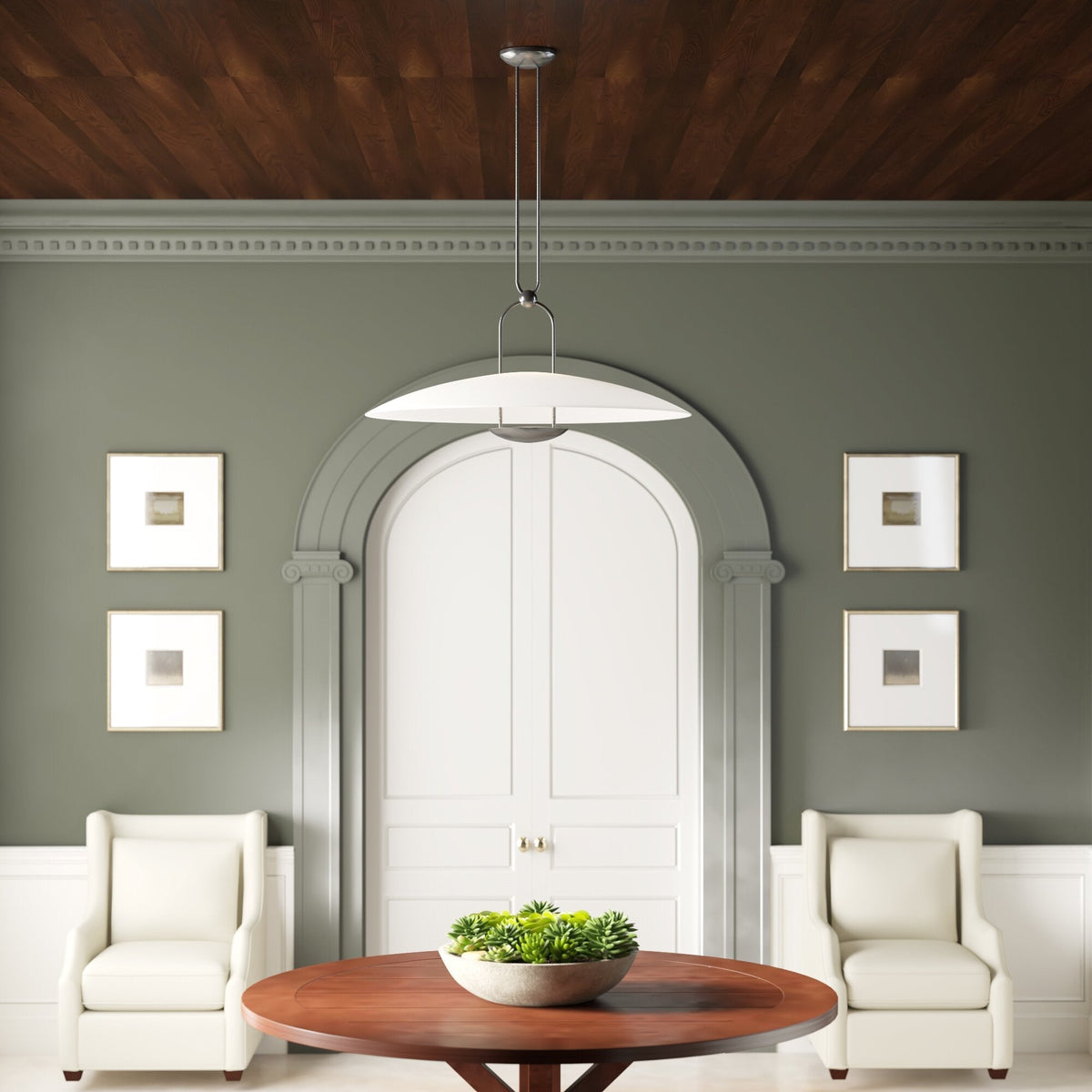 Orialette hanglamp van messing met goudkleurige afwerking