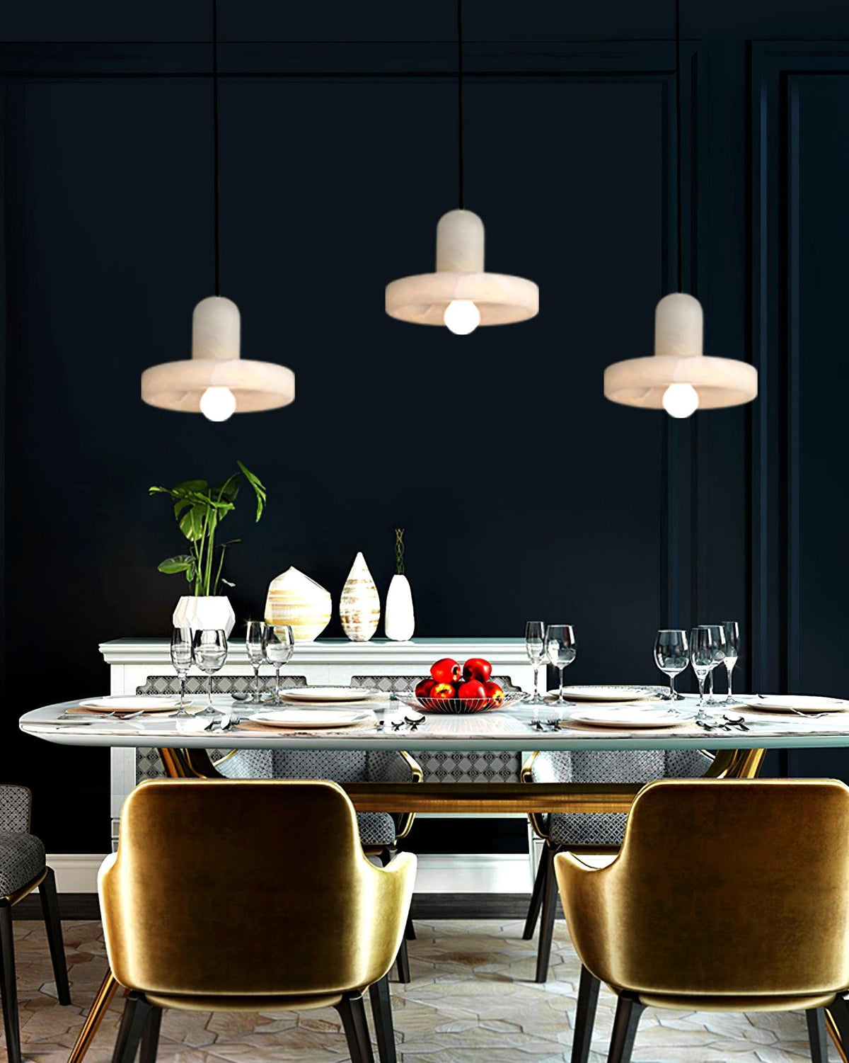 Carrara albasten hanglamp