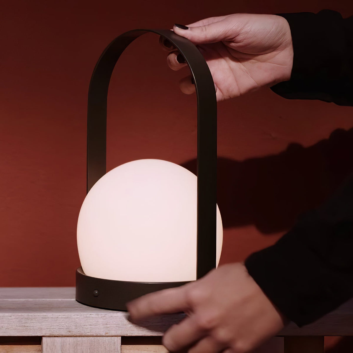 Zenon Minimalistische glazen tafellamp
