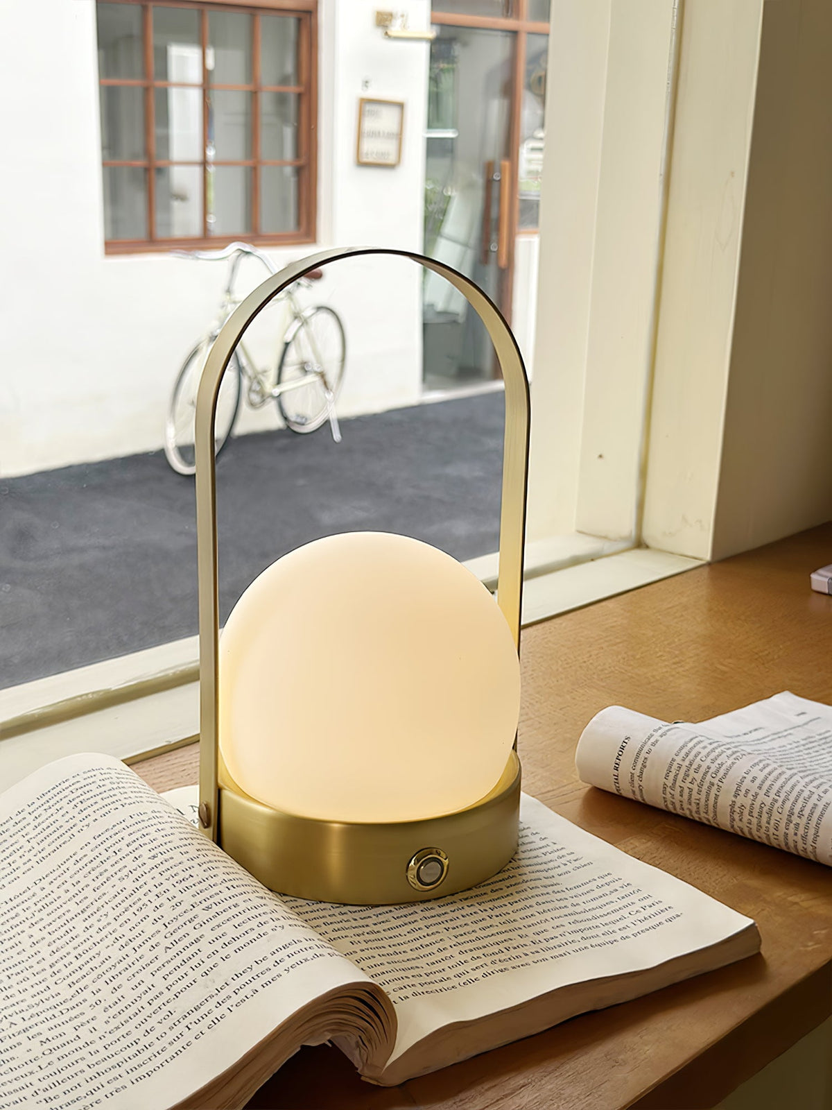 Zenon Minimalistische glazen tafellamp