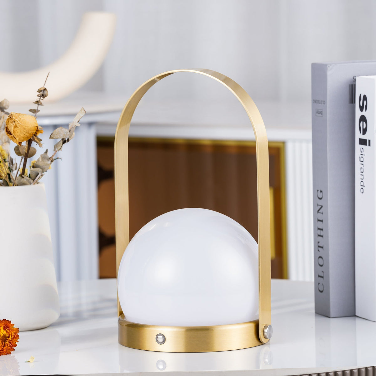 Zenon Minimalistische glazen tafellamp