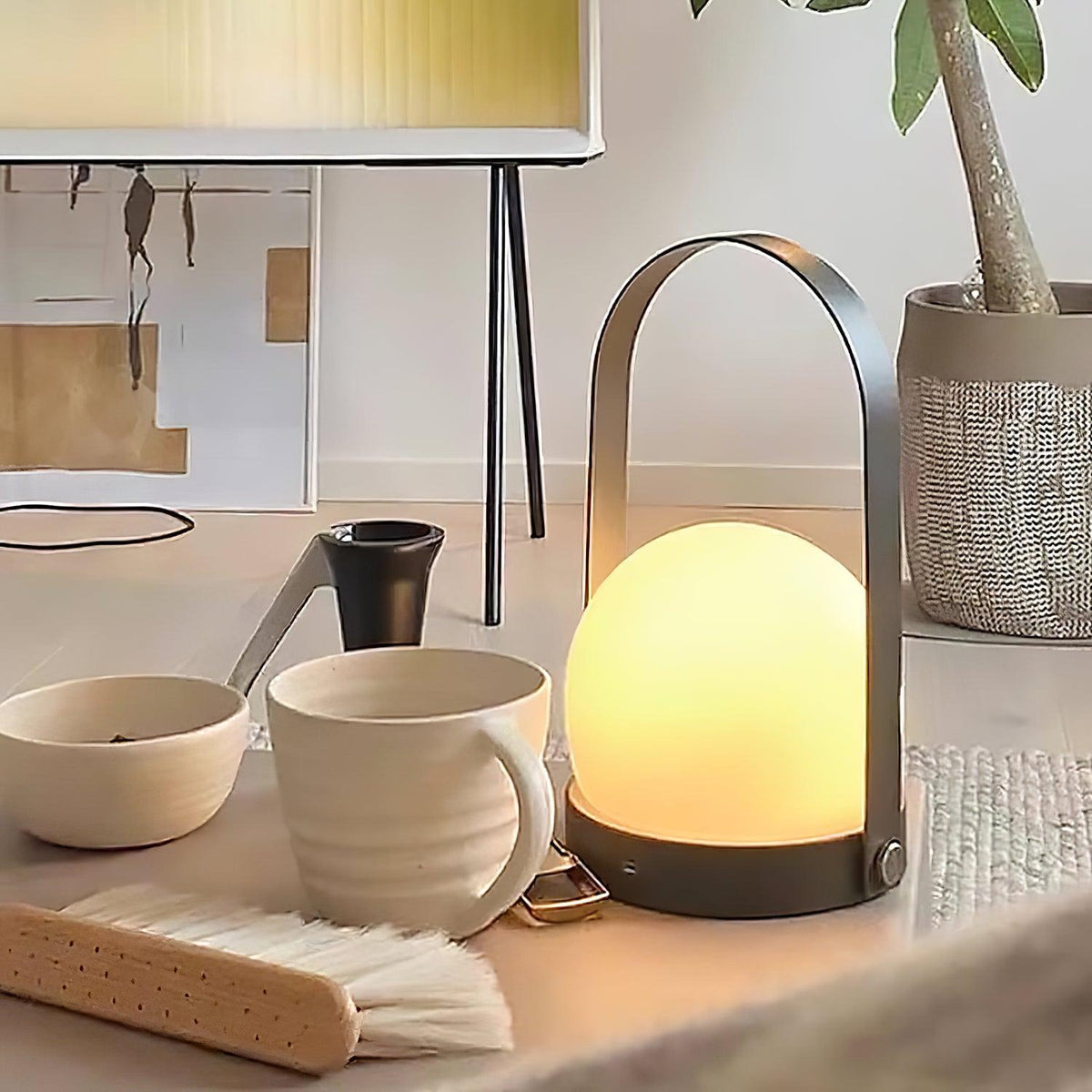 Zenon Minimalistische glazen tafellamp
