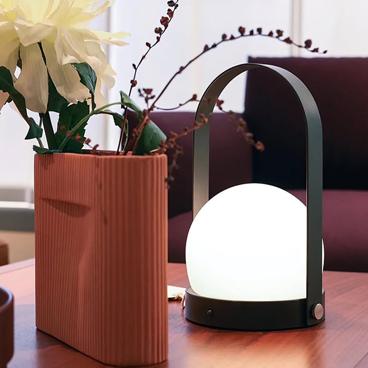Zenon Minimalistische glazen tafellamp