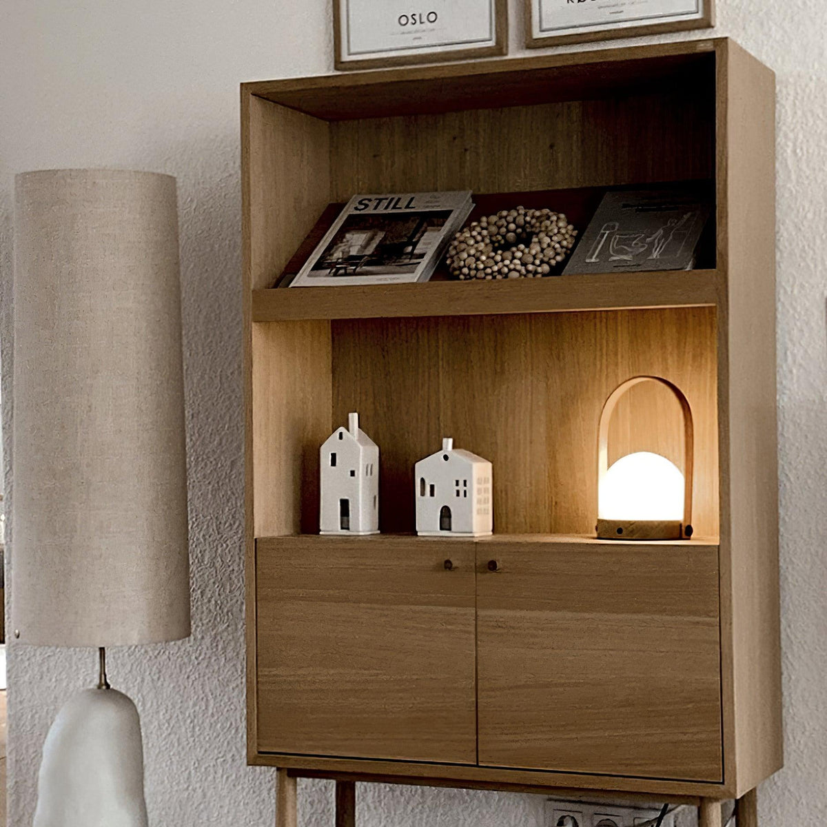 Zenon Minimalistische glazen tafellamp