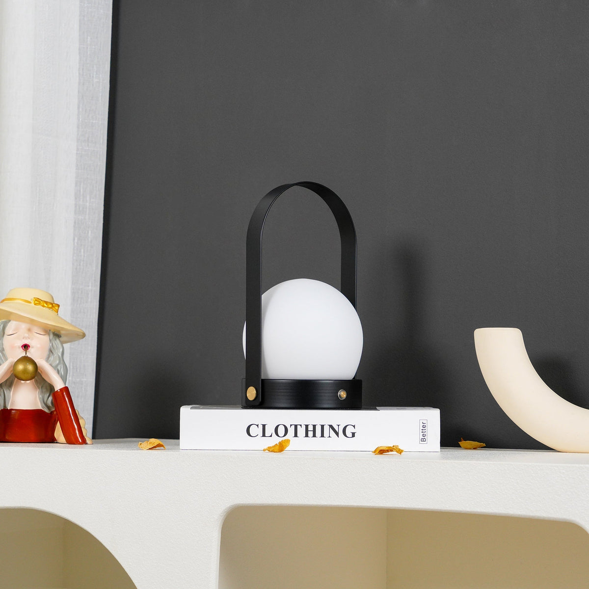 Zenon Minimalistische glazen tafellamp